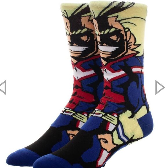 NWT My Hero Academia All Might Animigos 360 Character Socks Size 10-13 - Picture 1 of 7